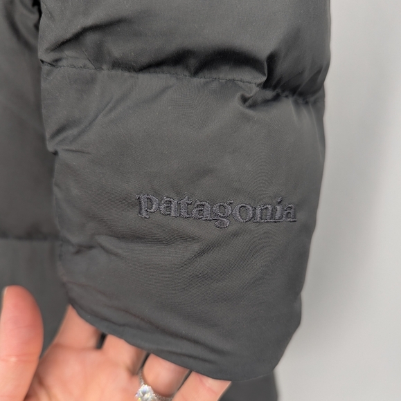 Patagonia Down With It Parka Womens Grey Size Medium Down Filled Warm Winter - Picture 6 of 10